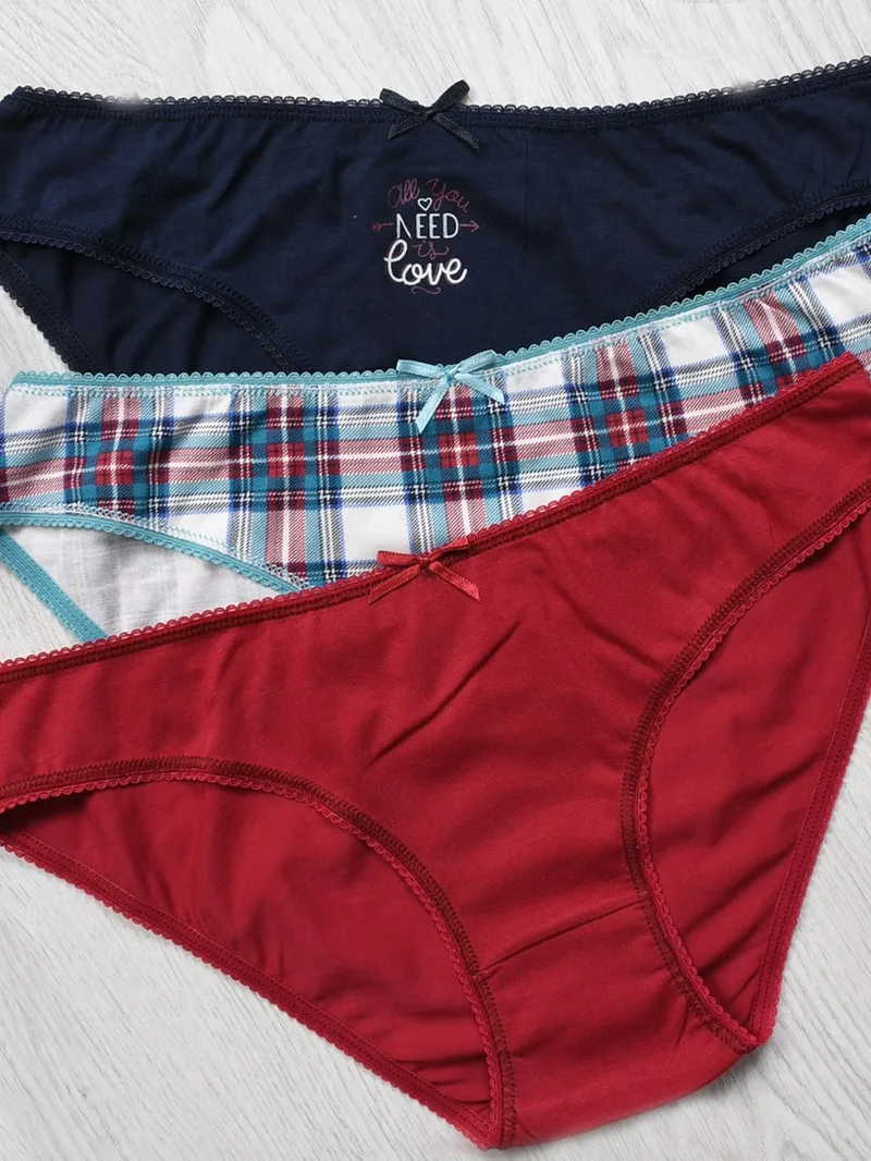 Alpha Cotton Hipster Panties - Pack of 3
