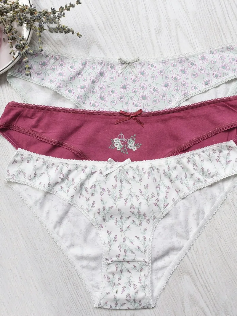 Alpha Maroon Printed Briefs - Pack of 3