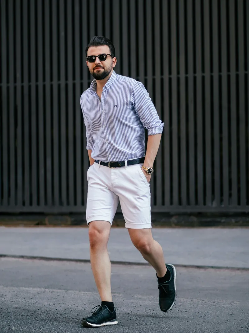 Alpha White Chino Shorts