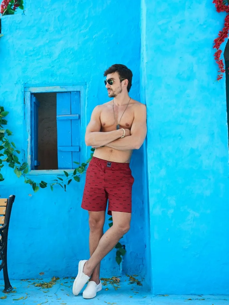Alpha Red Chino Shorts