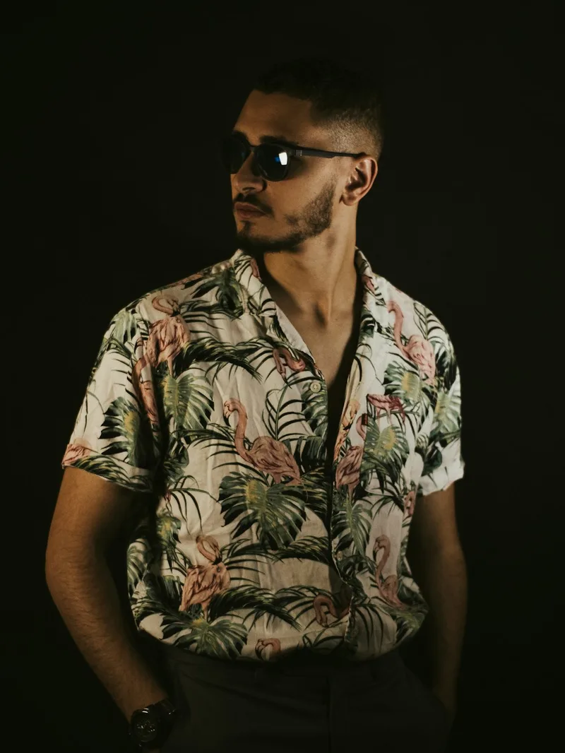 Alpha Tropical Print Resort Shirt